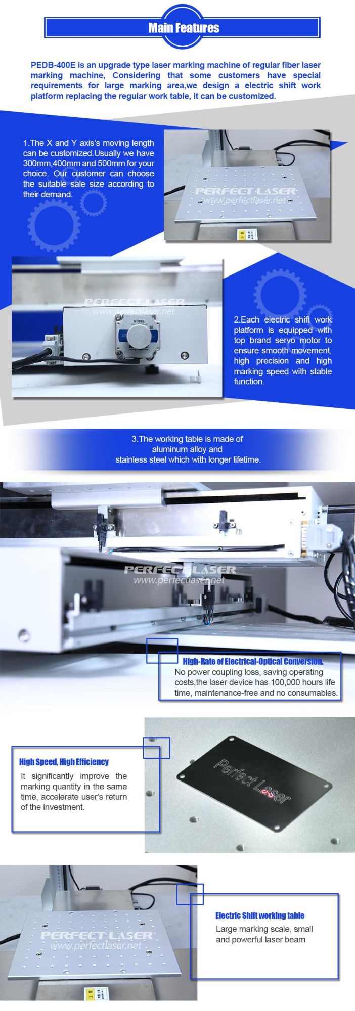 Large Size Working Area Xy Electrical Moving Table Laser Marking Big Format Fiber Laser Marking Machine for Sale