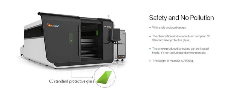 2021 Newest China Factory 1000W 2000W 3000W 6000W Closed Type EU and USA Standard CNC Laser Cutter Fiber Laser Cutting Machine for Sheet Metal Steel Cutting