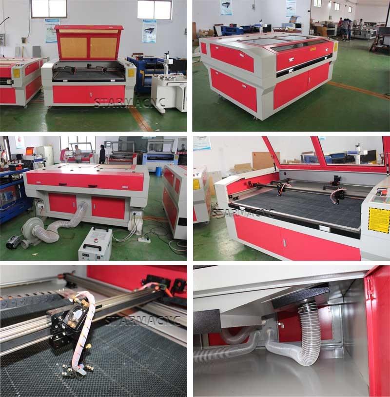 Leather Fabric Laser Cutting Machine Double Head with Competitive Price 1600*1000mm