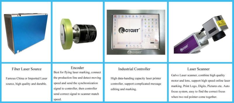 Cycjet CO2 Fly Laser Marking Machine for Water Bottles