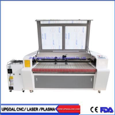 Two-Way Movable Dual Head Auto Feeding Fabric CO2 Laser Cutting Machine 300W 1600*1000mm