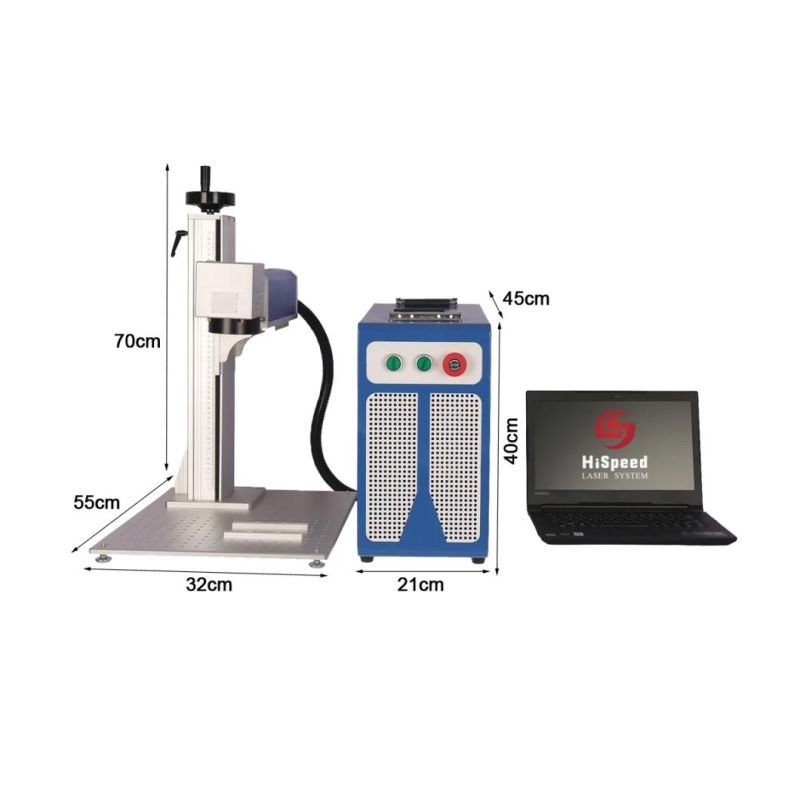 Rotary Axis for Split Fiber Laser Marking Machine 20W 30W Metal Wood PVC Plastic Engraving Machine