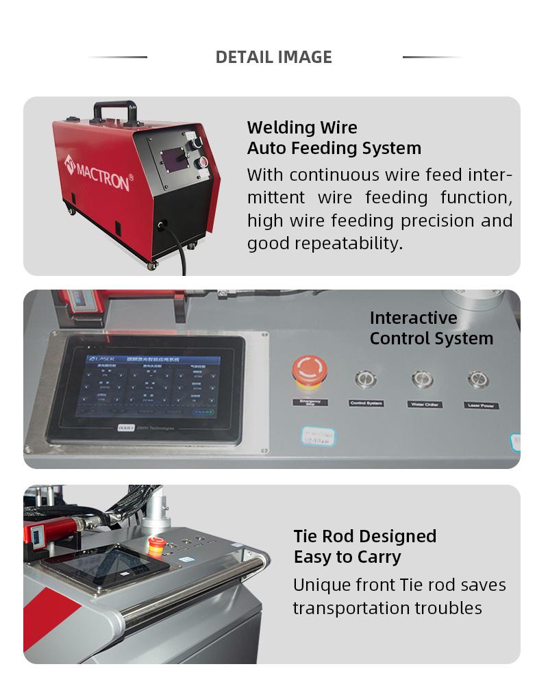 Aluminium Stainless Steel Optic Continuous Handheld Fiber Laser Welding Machine with Wire Feeding Device