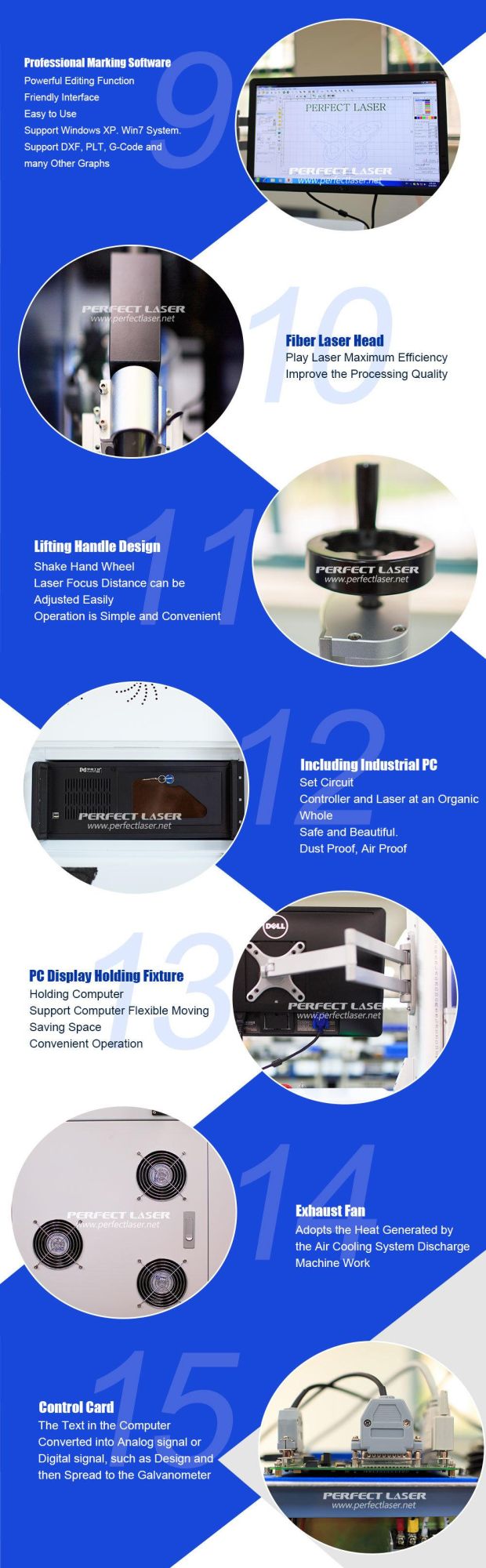 20W Fiber Laser Marking Machine Pedb-400d for Jewelry, Hardware