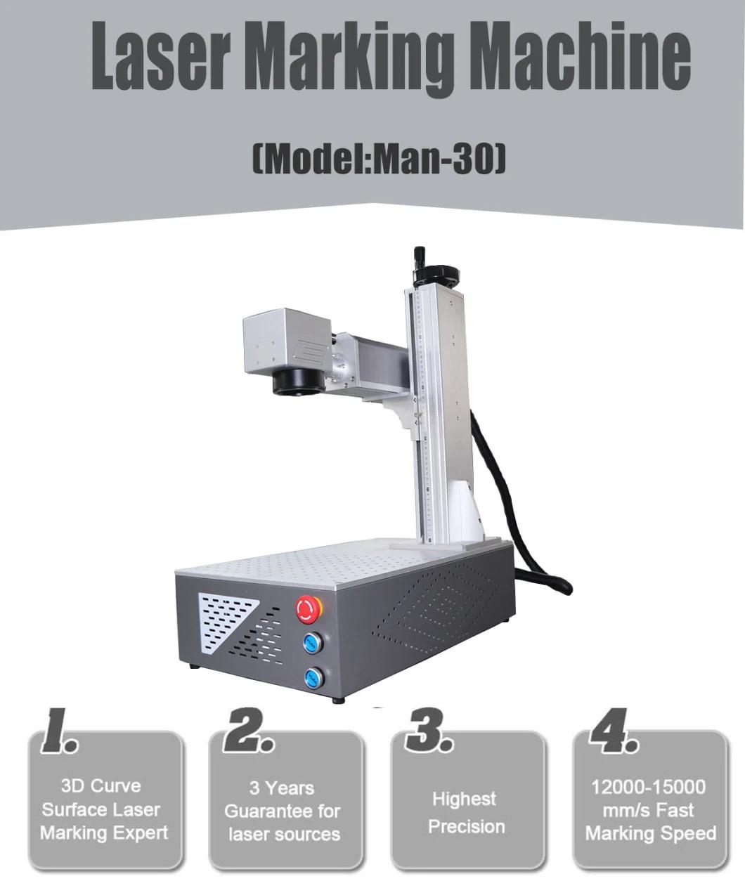 30W Mark Writing Brush/Pen/Rotring Fiber Laser Marking Machine Engraving Laser Machine Factory Price