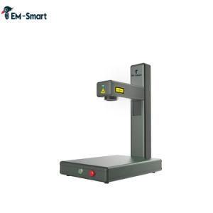 Em-Smart 20W Small Portable Fiber Laser Marking Machine for 3D Logo Printing Meal Jewelry Hallmark Engraving Free Samples