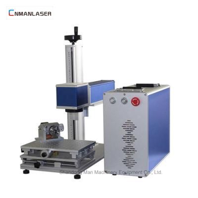 Split Type Mini Fiber Laser Marking Machine with Rotary Devices