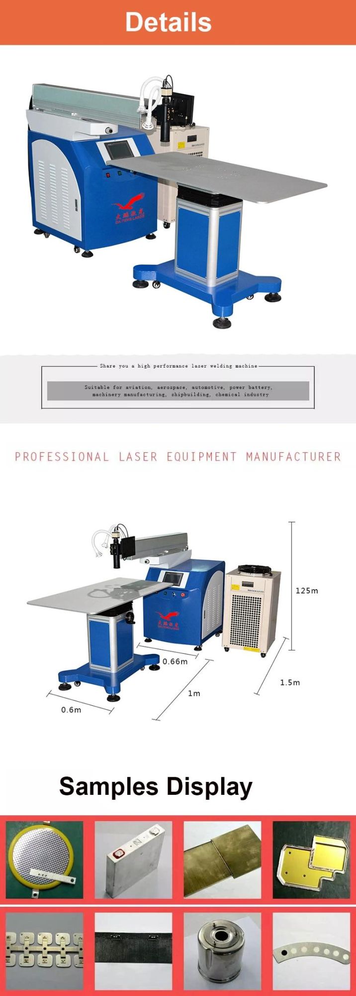 Dapeng 200W 300W Channel 3D Advertising Letter Laser Welding Machine