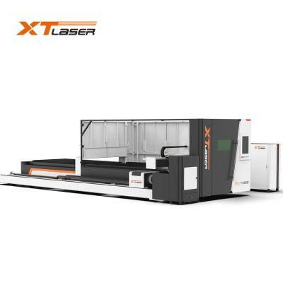 Enclosed Tube and Sheet Fiber Laser Cutting Machine with Exchangable Table