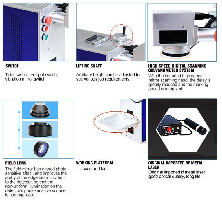 Portable Mini CO2 Laser Marking Machine with Lenovo Computer Price