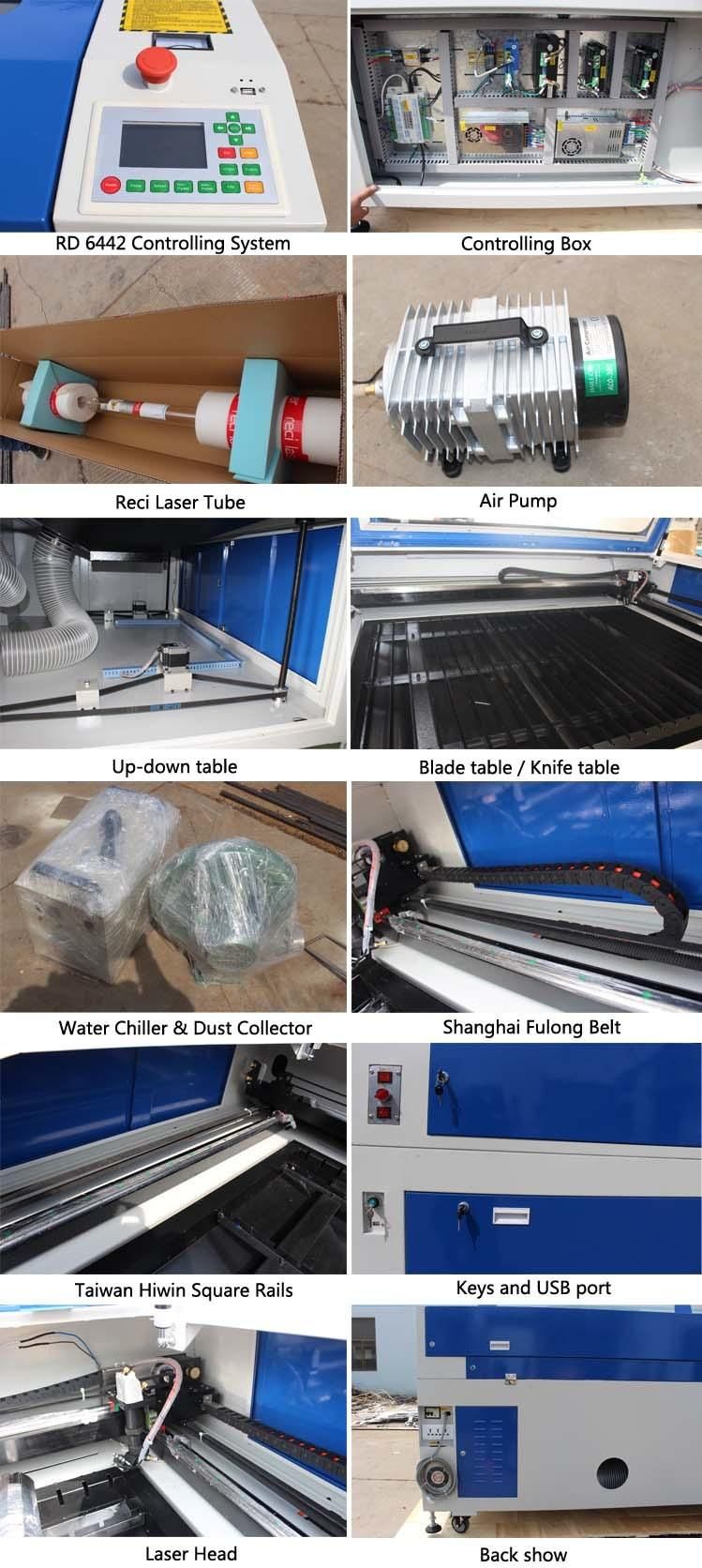 Blue Color New CO2 Laser Cutting Engraving Machine 100W 130W