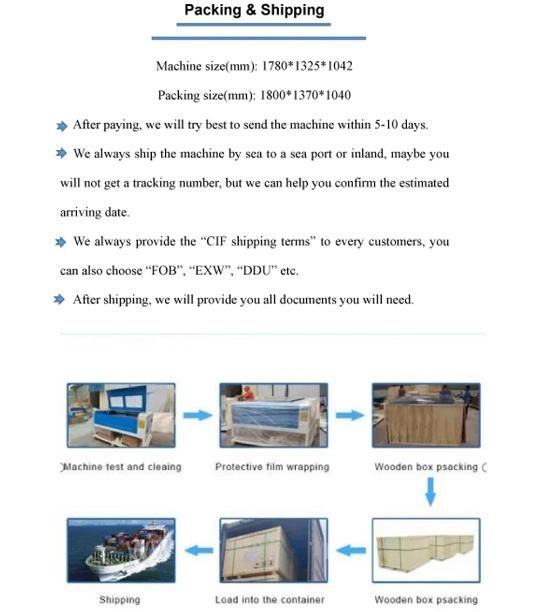 New Design High Speed CO2 Laser Cutting Machine 6090 for Non-Metal Cutting with Ruida 6445