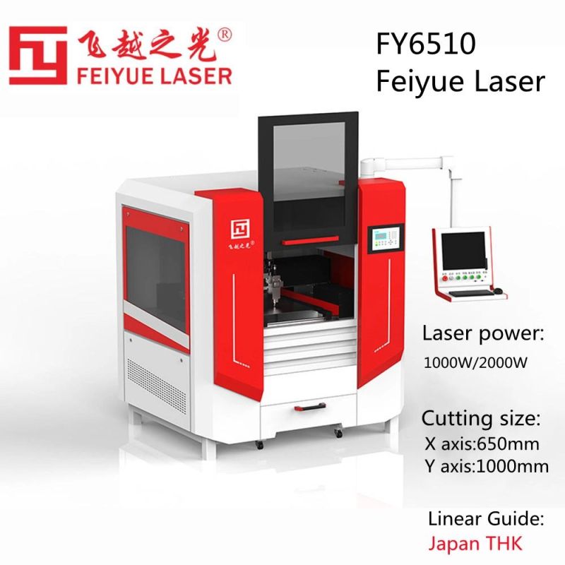 Fy6510 Feiyue Fiber Laser Cutter Machines Saw Blade Ss Plate CNC High Precision Stainless Steel Aluminum Big Size Sheet THK Metal Laser Cutting Machine