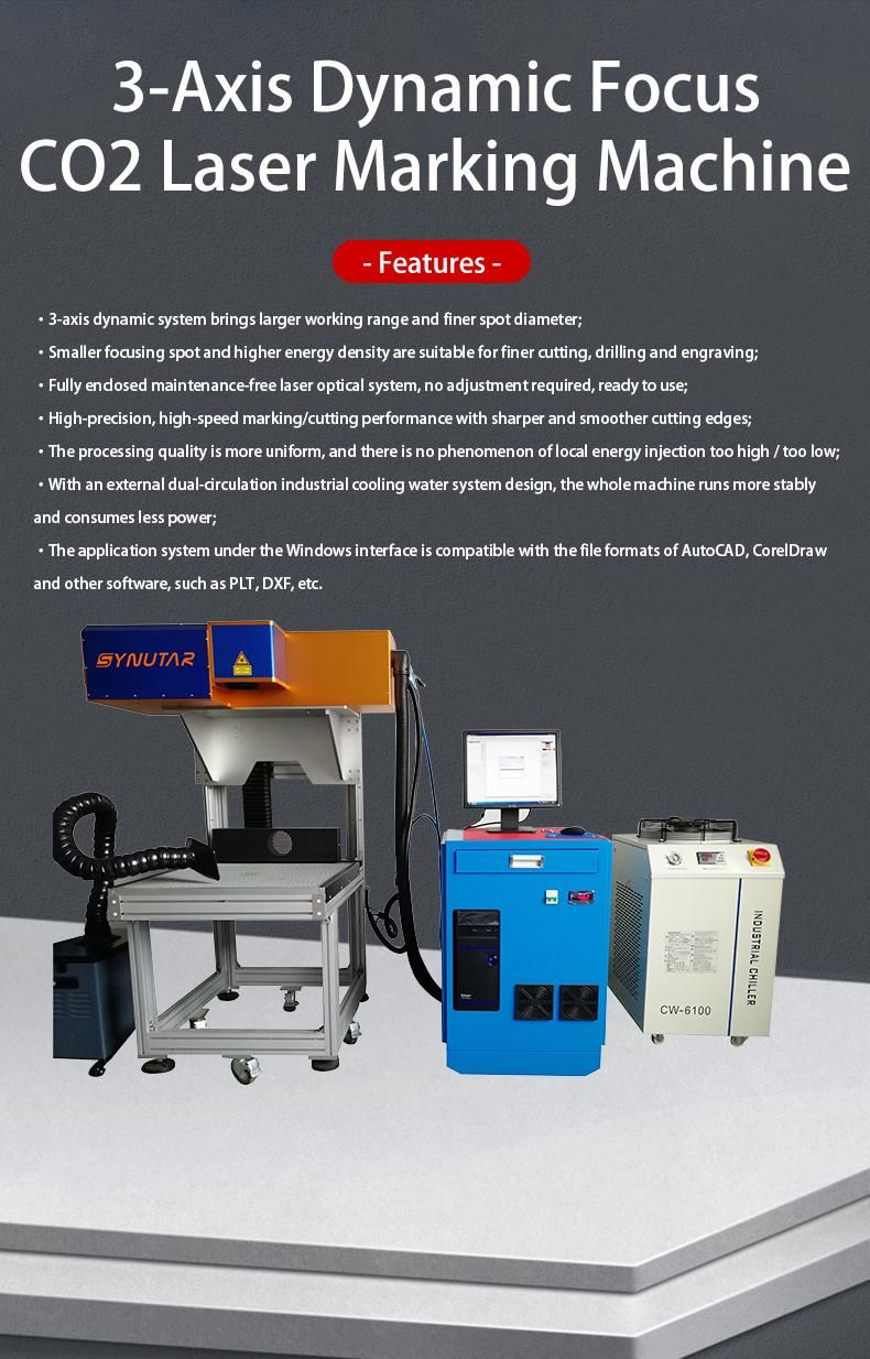 High Speed CO2 Laser Marking Machine for Leather Cutting and Engraving