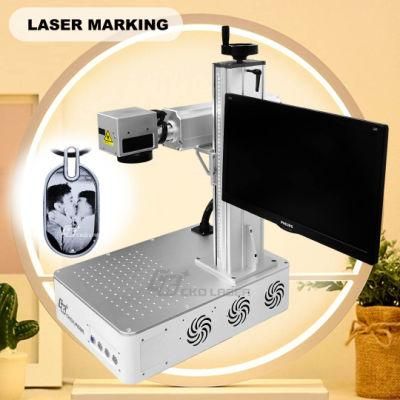 Logo Fiber Laser Marking Machine for Kit Labels Gun Qr Code Logo Printing