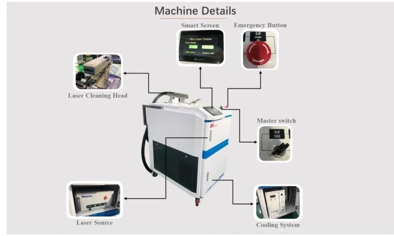 New Product Coming 500W Raycus Laser Source Fiber Laser Cleaning Machine for Metal Rust Remove