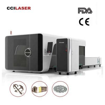 High Precision Ipg Full Cover Fiber Laser Cutting Machine with Exchange Table 2000W