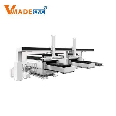 Sheet Metal Laser Cutting Machine with Full Inclosed Cover and Auto Feeding for Stainless Steel