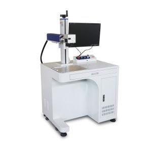 Desktop Optical Fiber Marking Machine Metal Nameplate PVC Pipe Laser Coding Machine