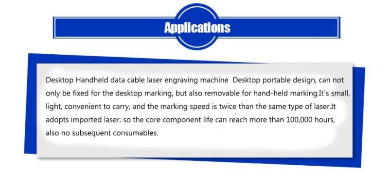50W Portable Fiber Laser Marking Machine with Deep Marking