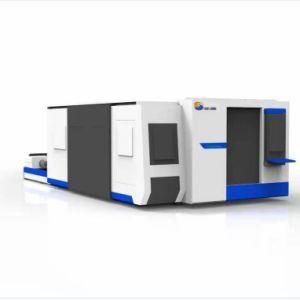 High Power 1000W~20000W Raycus CNC Fiber Laser Cutting Machine with Safe Cover Protect and Exchange Table for Metallic Material Cutting