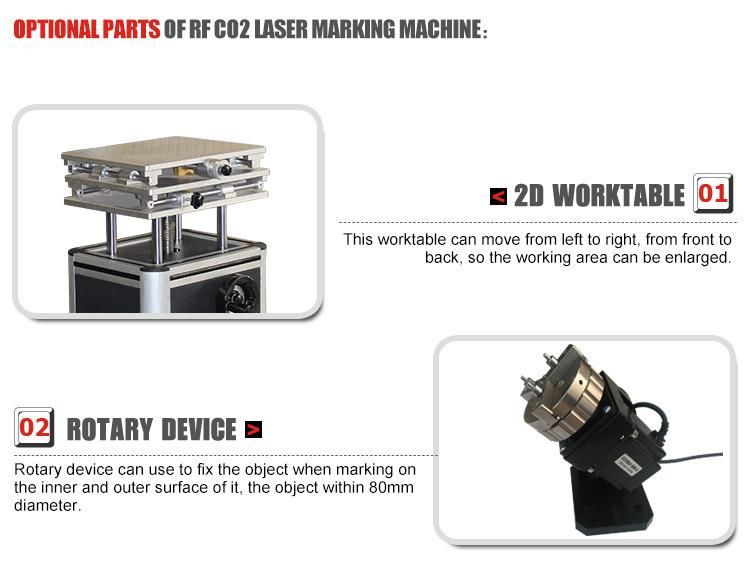 Reci 80W Wood Paper Acrylic CO2 Laser Marking Printing Machine