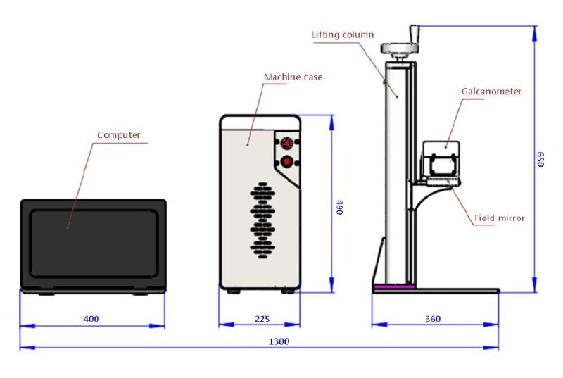 Fiber Raycus 20W Laser Marking Machine Ipg 30W Fiber Laser Marker Jpt 60W Mopa Fiber Laser Marking