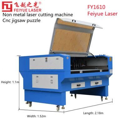 Fy1610 Feiyue CNC Jigsaw Puzzle CO2 Non-Metal Wood Acrylic CNC Puzzle Manufacturing Machine Equipment Non Metal Laser Cutting Machine