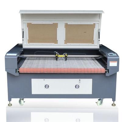 100W CO2 Laser Engraving Cutting Machine Double Head 1610 Laser Engraving Machine with Auto Feeder
