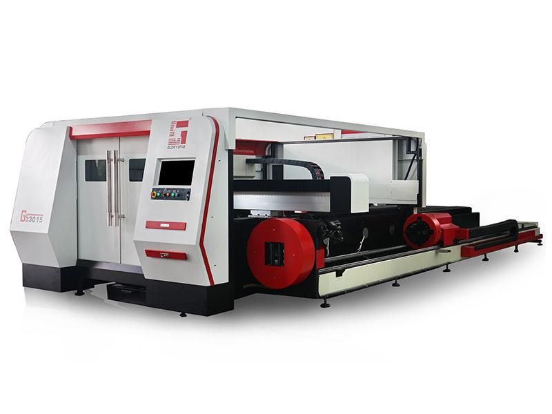Full Cover Sheetmetal & Pipe Fiber Laser Cutting Machine