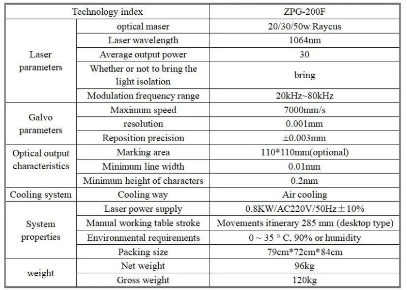 20W 30W 50W Metal Engraving Machine Portable Fiber Laser Marking Machine