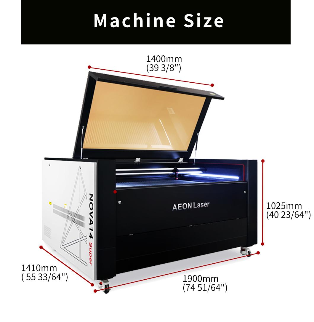 Aeon 63" X 39" 1490 9014 CO2 Fiber Laser Marking Machine with Ruida Control Lightburn Software Compatible with Windows, Mac Osx, Linux 100W 130W 150W RF30W/60W