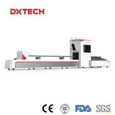 1500W Pipe Tube Fiber Laser Cutting Machine for Round Mild Steel Automatic Loading and Unloading System 6m