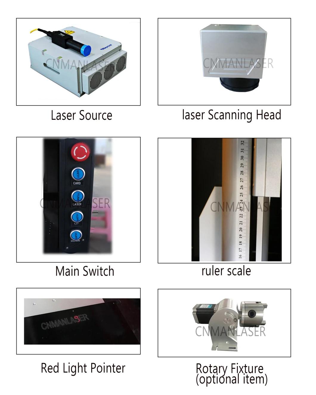 50W Desktop Fiber Laser Marking for Stainless Steel/Laser Color Printing Machine/Mini Laser Marker