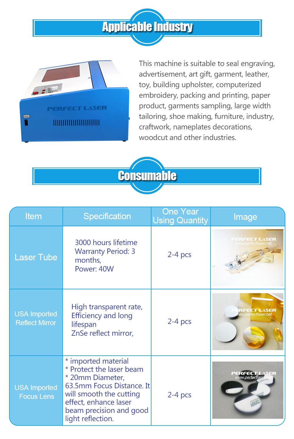 Mini Desktop Rubber Stamp 40W CO2 Laser Engraving Machine