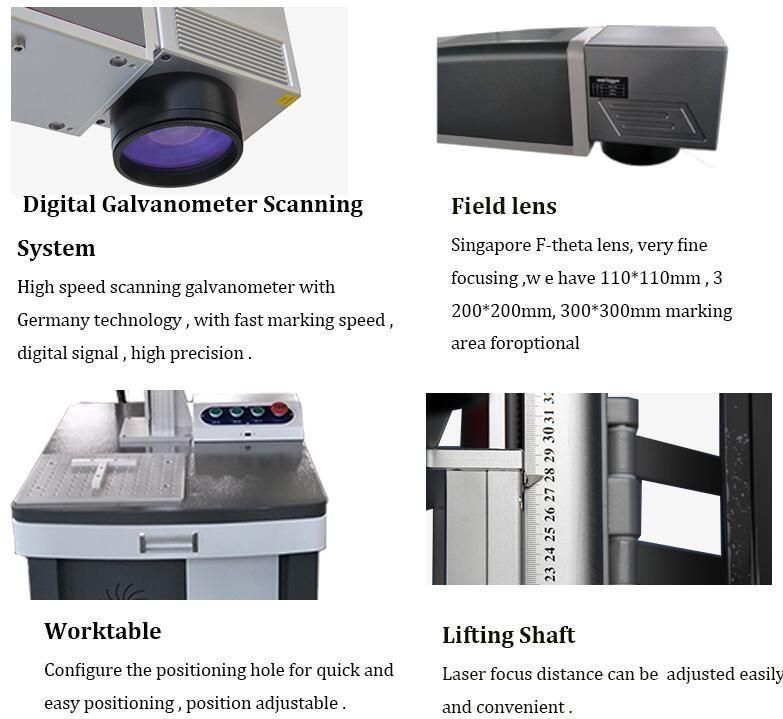 Table Type Raycus 30W Fiber Laser Marking Machine with 100000 Lifetime