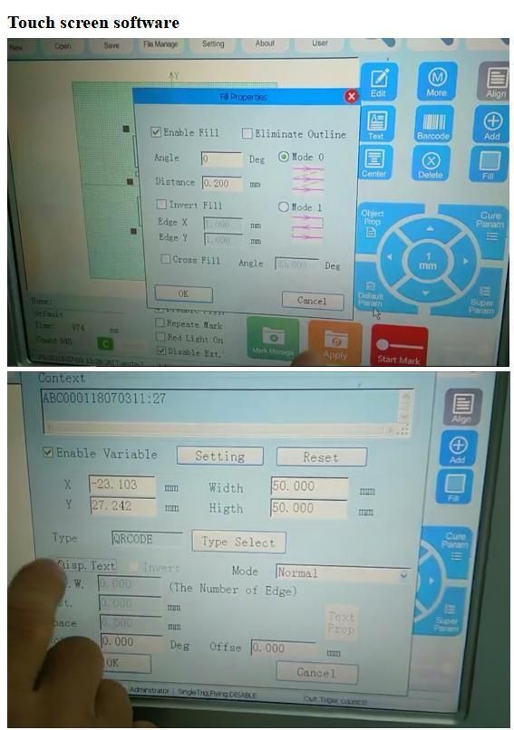 Dapeng Laser UV Laser Marking Machine Laser Printing on The Fly for Face Mask Logo Printing Medical Application