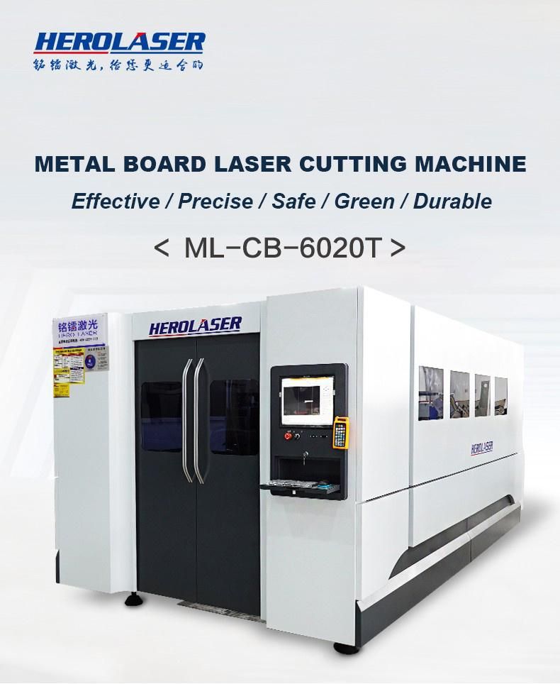 Large Bed Enclosed Laser Cutting Machine with Exchange Worktable for Metal Board Fencing