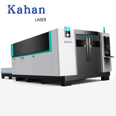 Kahan Laser Fe3015 Fiber Laser Metal Cutting Machine with Exchange Table