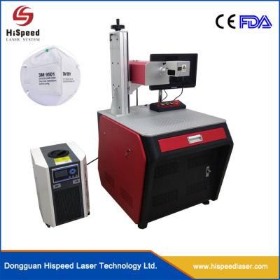 Hispeed 3W 5W 10W Plastic Glass Bottle Mini Light LED Screen UV Laser Marking Machine for Mask