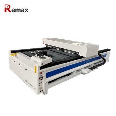 Laser Engraving and Cutting Machine Two Cutter Heads Making PVC Plywood Table Column Processing Well Engraving Laser Machine with Rotary Axis
