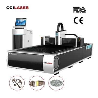 1kw CNC Fiber Laser Cutting Machine for Aluminum Steel Sheet