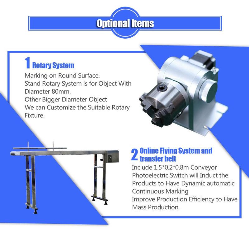 Fast Speed Machine CO2 Laser Marking System (USA RF Metal Tube)