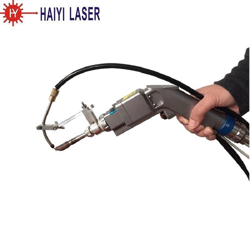 Haiyi Hand 1000W 1500W Laser Welding Head with Wobble Head for Metal with Wire Feeder