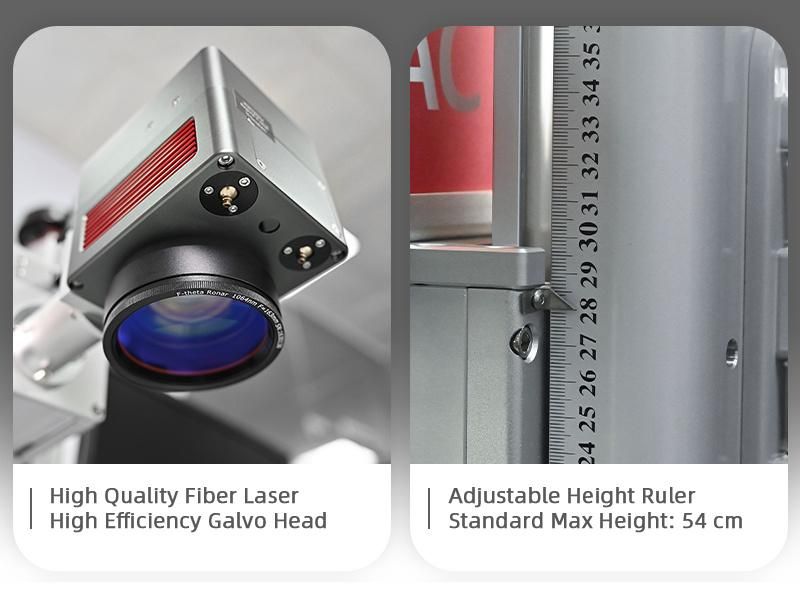 Jpt Ezcad3 2.5D Relief Fiber Laser Marking Machine 50W Split Type Fiber Laser Engraver
