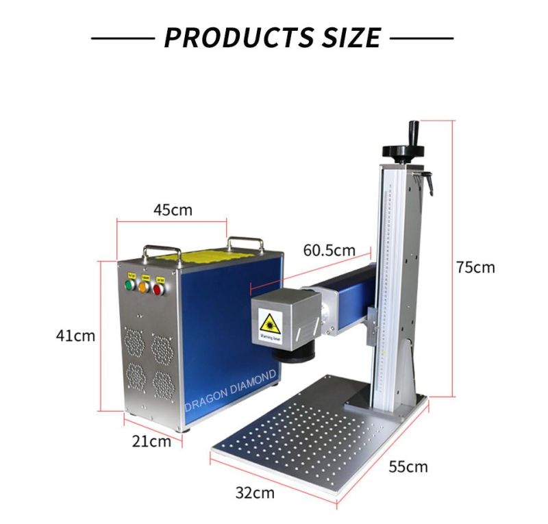 20W 30W 50W Fiber Laser Marking Machine for Metal /Fiber Laser Marking for Business Card Printing Logo