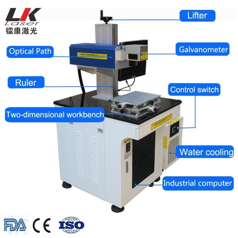 Lens Glass UV Laser Printer Laser Marking Machine on Plastic