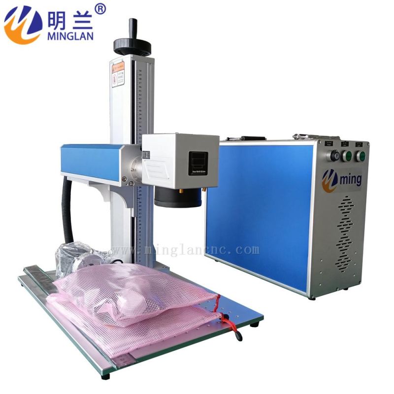 2022 Hot Sell Metal Engraving Machine Fiber Laser Marking Machine with Rotary 30W or 50W Raycus