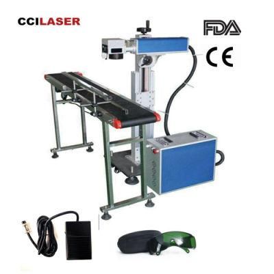 High Speed Date Optical Fiber Laser Marking Machine for Plastic Pipe, Pharma Industry PE, PVC/Cable