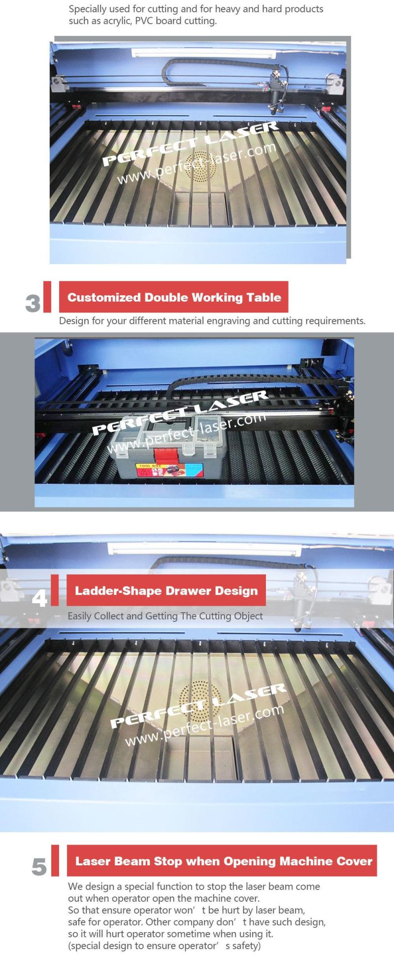 CO2 Laser Cutting Machine for Wood PVC MDF PMMA